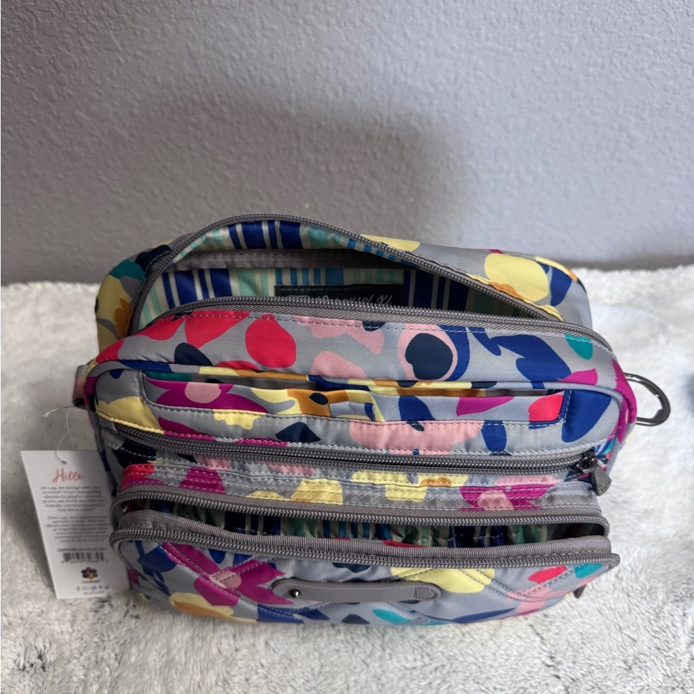 LUG~Wildflower Multi~Carousel XL 2~Crossbody, featuring a Charm Bar strap~NWT - Picture 6 of 16